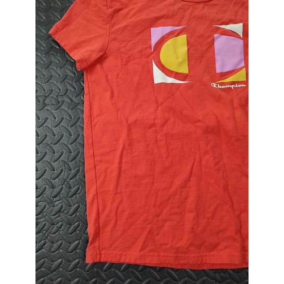 Champion Shirt Adult Small Orange Short Sleeve Active Athletic Casual Men's - Picture 7 of 12
